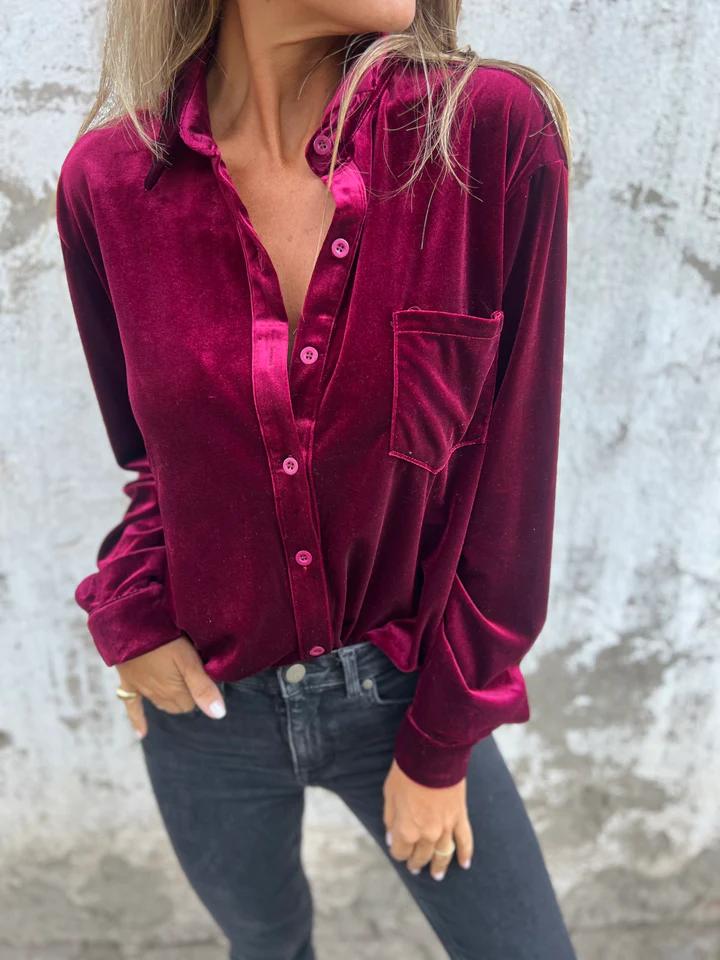 Aurora™ Velvet Blouse – Stil und Eleganz in Perfektion