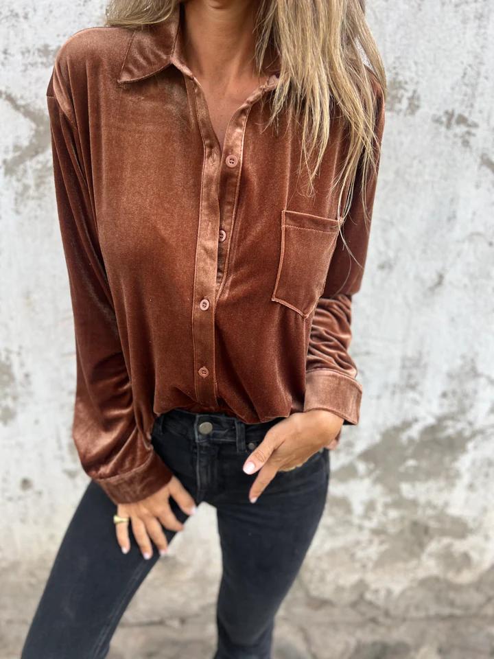 Aurora™ Velvet Blouse – Stil und Eleganz in Perfektion